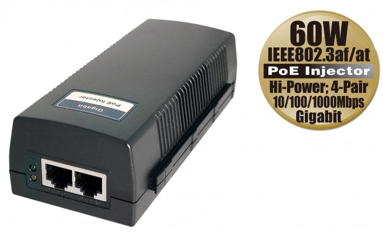 (image for) 1 Port POE Power Over Ethernet Power Supply Injector 60W - Click Image to Close