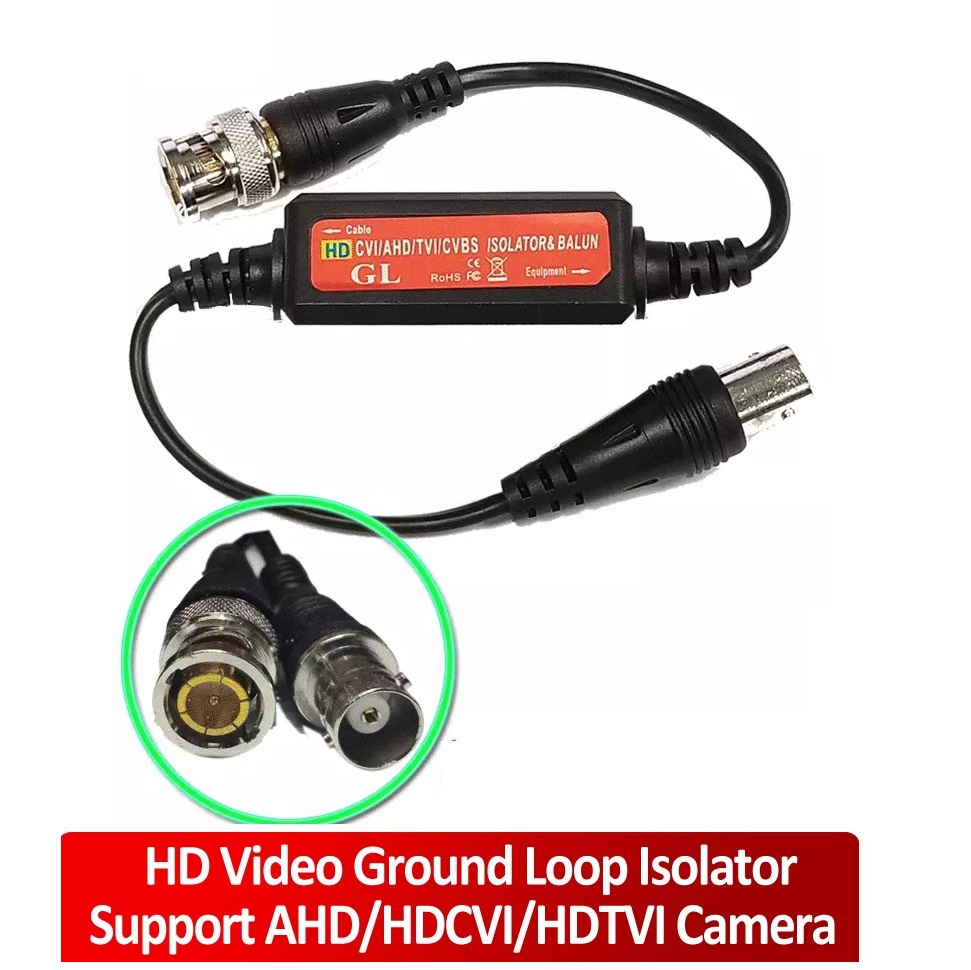 HD-CVI/TVI/AHD Coaxial Video Ground Loop Isolator (image for) HD-CVI/TVI/AHD Coaxial Video Ground Loop Isolator