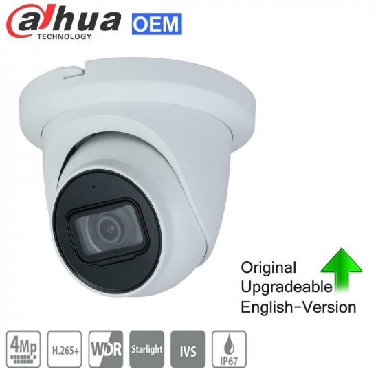 (image for) DAHUA POE 4MP WDR Starlight Fixed Turret Network Camera - Click Image to Close