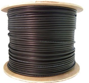 Direct Burial/Outdoor Rated Shielded Cat6 Black Ethernet Cable, Solid, 23 AWG, POE Compliant, Spool, 1000 foot (image for) Direct Burial/Outdoor Rated Shielded Cat6 Black Ethernet Cable, Solid, 23 AWG, POE Compliant, Spool, 1000 foot
