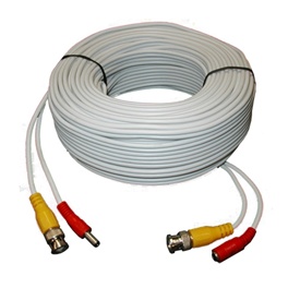100FT White Premade Siamese Cable