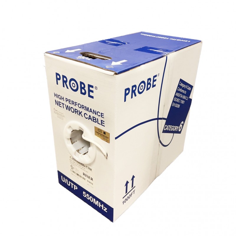 CMR Cat5e White Solid Copper Ethernet Cable Pullbox 1000ft (image for) CMR Cat5e White Solid Copper Ethernet Cable Pullbox 1000ft
