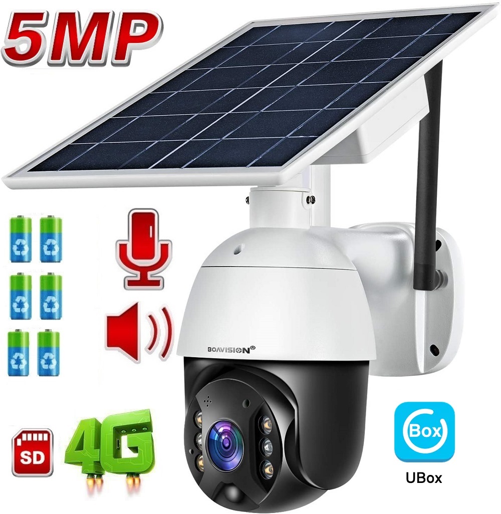 Cellular 4G 5MP LTE Wireless Outdoor PTZ Security Camera with Solar Battery Power (image for) Cellular 4G 5MP LTE Wireless Outdoor PTZ Security Camera with Solar Battery Power
