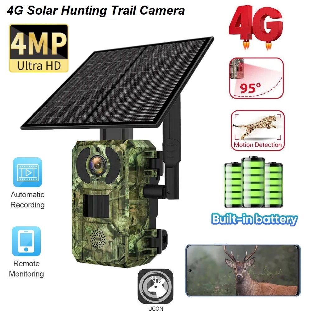 4G LTE Cellular Trail Cameras, Solar Game Camera with Live-Streaming and Night Vision (image for) 4G LTE Cellular Trail Cameras, Solar Game Camera with Live-Streaming and Night Vision