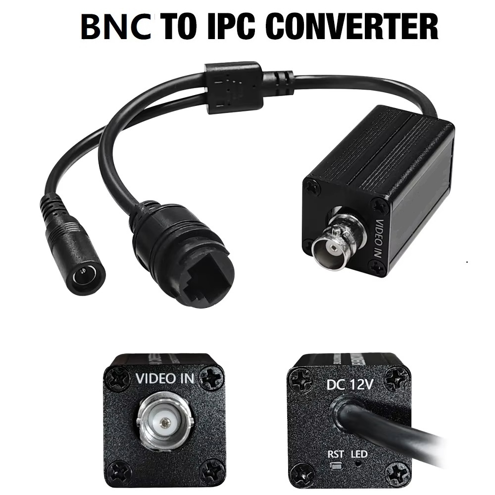 AHD/TVI/CVI /CVBS Signal Source Analog to IP Camera Converter 2MP 1080P Full HD, ONVIF Protocol, RJ45 Output For NVR Systems (image for) AHD/TVI/CVI /CVBS Signal Source Analog to IP Camera Converter 2MP 1080P Full HD, ONVIF Protocol, RJ45 Output For NVR Systems