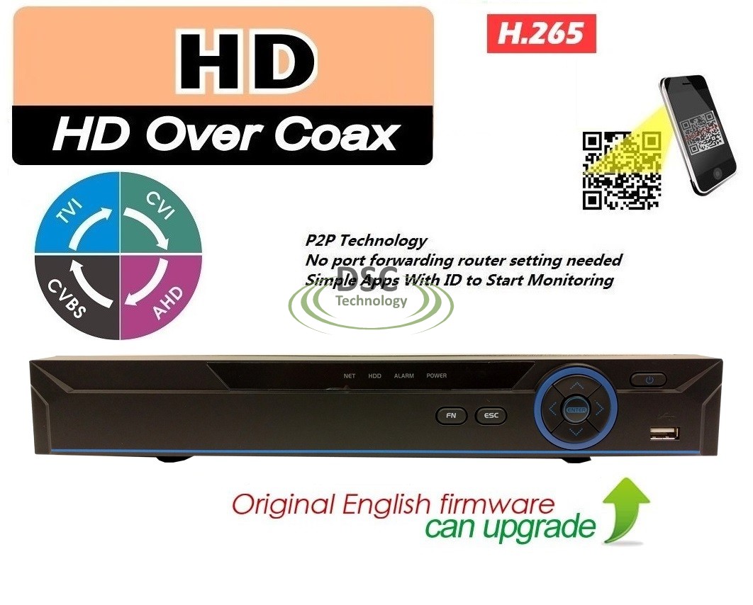 DAHUA H265+ XVR5108H-I3 8Ch Pentabrid CVI/TVI/AHD/CVBS/IP DVR (image for) DAHUA H265+ XVR5108H-I3 8Ch Pentabrid CVI/TVI/AHD/CVBS/IP DVR