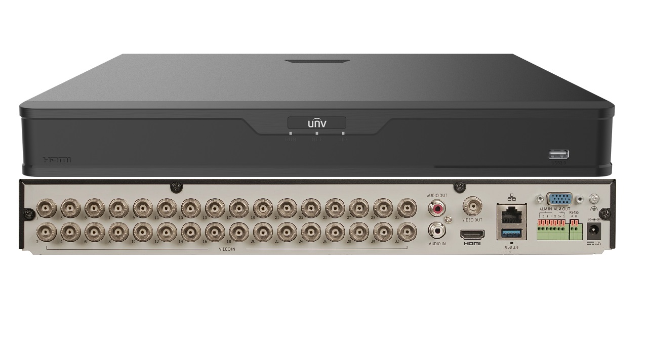 UNV 4K UltraHD 32-Channel Hybrid XVR Supporting 32 TVI/AHD/CVI/CVBS Inputs & 4 Additional IP Inputs (XVR302-32Q3) (image for) UNV 4K UltraHD 32-Channel Hybrid XVR Supporting 32 TVI/AHD/CVI/CVBS Inputs & 4 Additional IP Inputs (XVR302-32Q3)