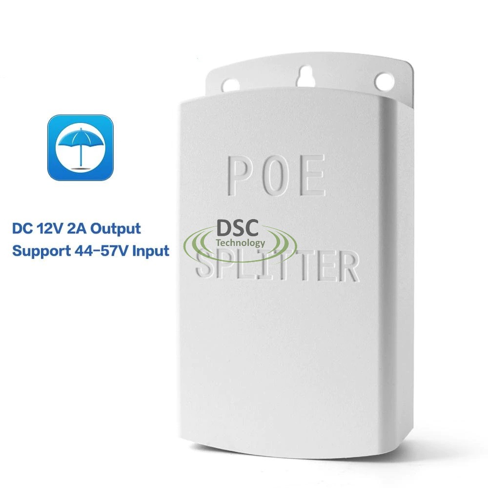 Outdoor 10/100M PoE Splitter IEEE 802.3af/at Standard to 12VDC (image for) Outdoor 10/100M PoE Splitter IEEE 802.3af/at Standard to 12VDC