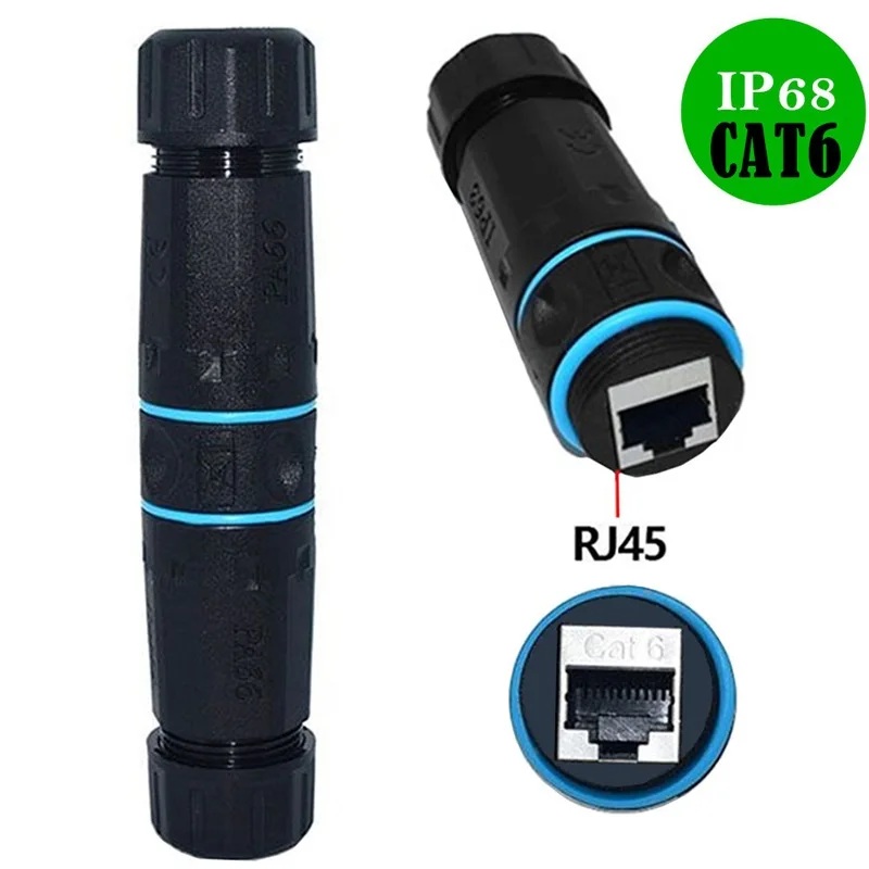 CAT6 CAT5e Inline Shielded Female RJ45 Outdoor Waterproof Cable Coupler (image for) CAT6 CAT5e Inline Shielded Female RJ45 Outdoor Waterproof Cable Coupler