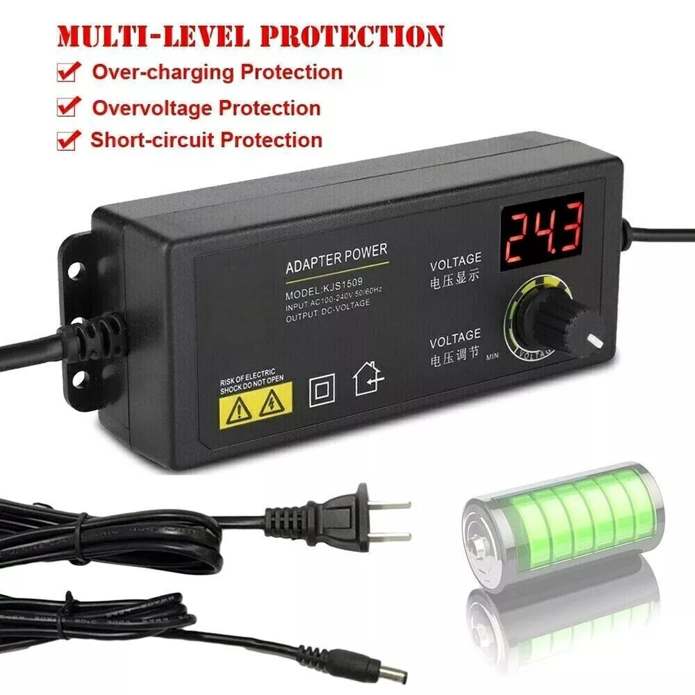 Adjustable AC/DC Power Supply Adapter Charger Variable Voltage 3V-36V Universal (image for) Adjustable AC/DC Power Supply Adapter Charger Variable Voltage 3V-36V Universal